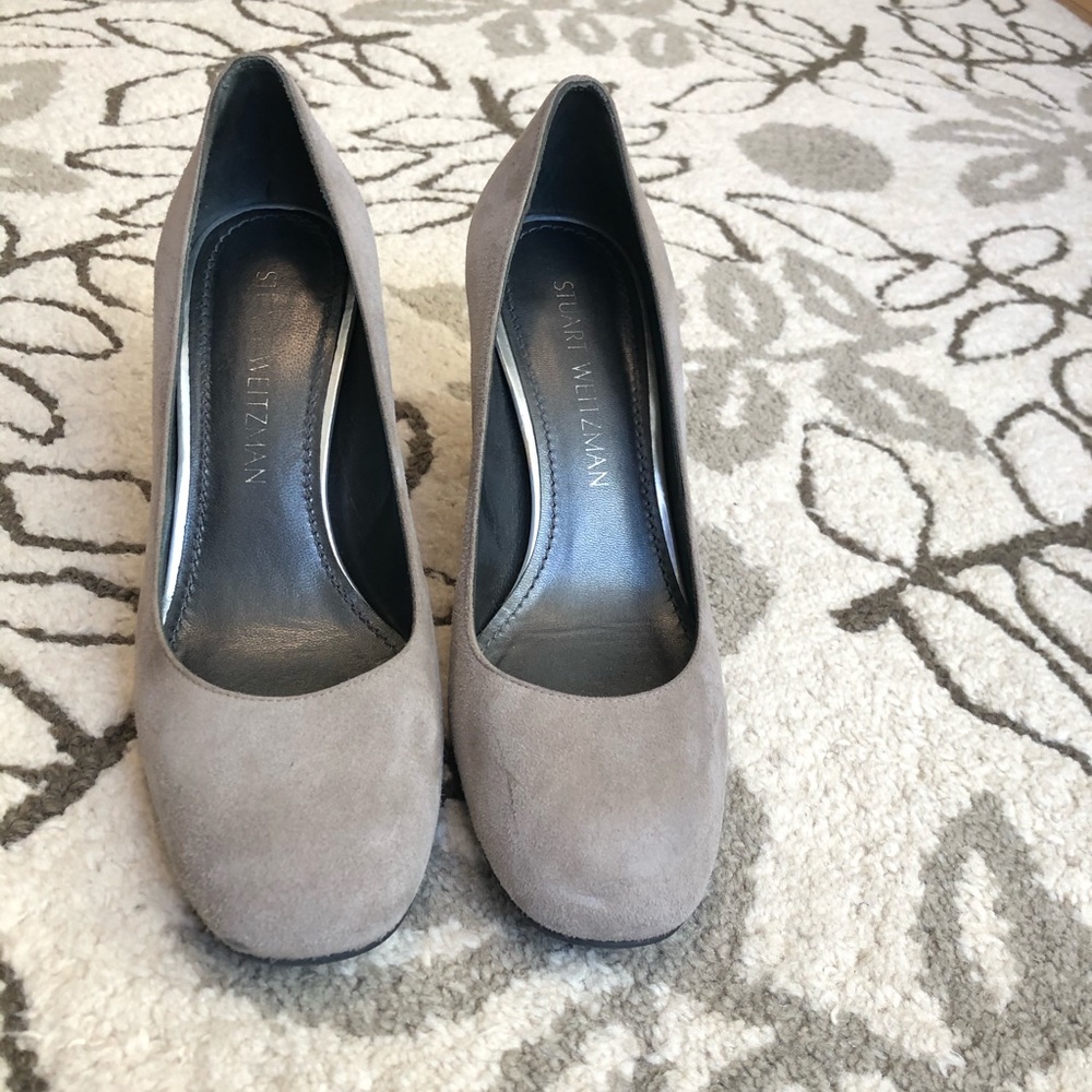 Stuart Weitzman Block Heel Gray - image 3